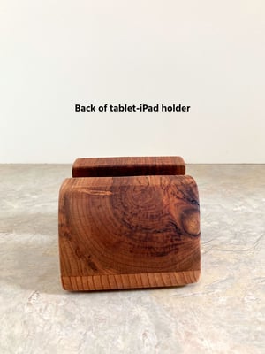 Image of Handmade Cherry wood ipad tablet stand for office desk or table
