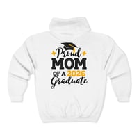 Image 2 of Proud Mom of a 2026 Graduate Full-Zip Hoodie