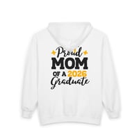 Image 4 of Proud Mom of a 2026 Graduate Full-Zip Hoodie