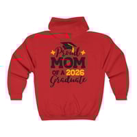 Image 14 of Proud Mom of a 2026 Graduate Full-Zip Hoodie