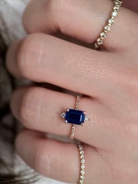 Image 3 of Sparkling Blue Sapphire Ring