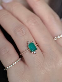 Image 3 of Sparkling Emerald Ring