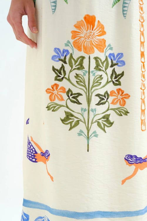 Image of 2-Falda estampado Palm Mermaid