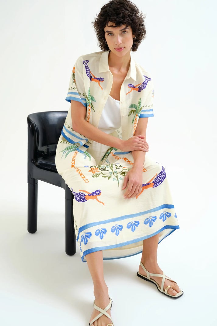 Image of 2-Falda estampado Palm Mermaid