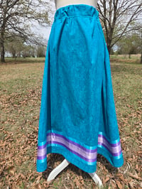 Image 5 of Native American Ribbon Skirt & Top - "Turquoise & Violet"