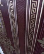 1980s Vintage Crown Wallpaper Rolls - Dark Academia Striped Neo-classical - (Sets of 2 & 3 Rolls) thumbnail 4