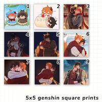Image 1 of Genshin Impact 5x5 Prints