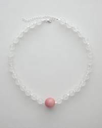 Image 1 of I’m gagged! Necklace (pink jade)