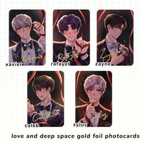 Image 1 of Love and Deep Space Gold Foil Photocards