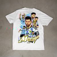 Image 1 of Lionel Messi Graphic T-Shirt – Argentina World Champion Anime Style Tee