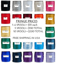 Image 1 of FREE SHIPPING Fringe - Spool of Fringe - Native American Shawls