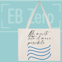 Image 1 of Shopping Bag Canvas - Mi merito tutto il mare possibile  (NSL061)
