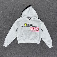 Image 2 of Grey f#ck you hoodie