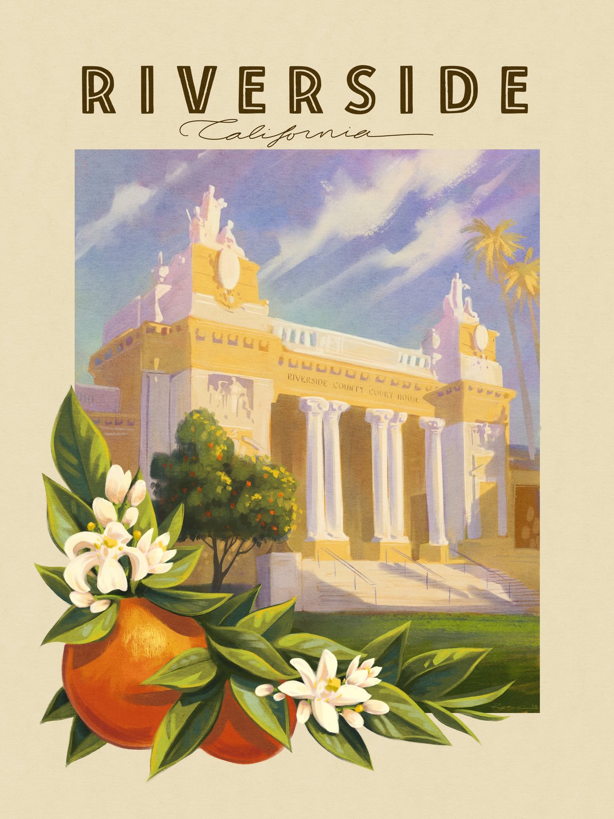 Image of Riverside Courthouse Poster