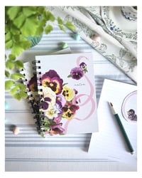 Image 3 of Pansy Lined Coil Bound Notebook