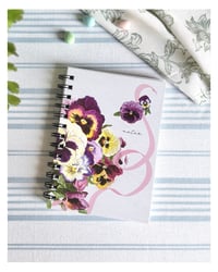 Image 2 of Pansy Lined Coil Bound Notebook