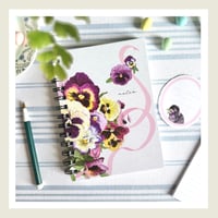 Image 1 of Pansy Lined Coil Bound Notebook