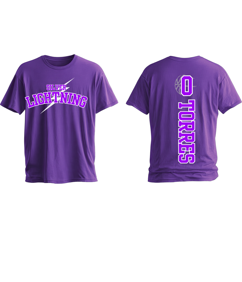 Image of Silver lightning Purple Tee