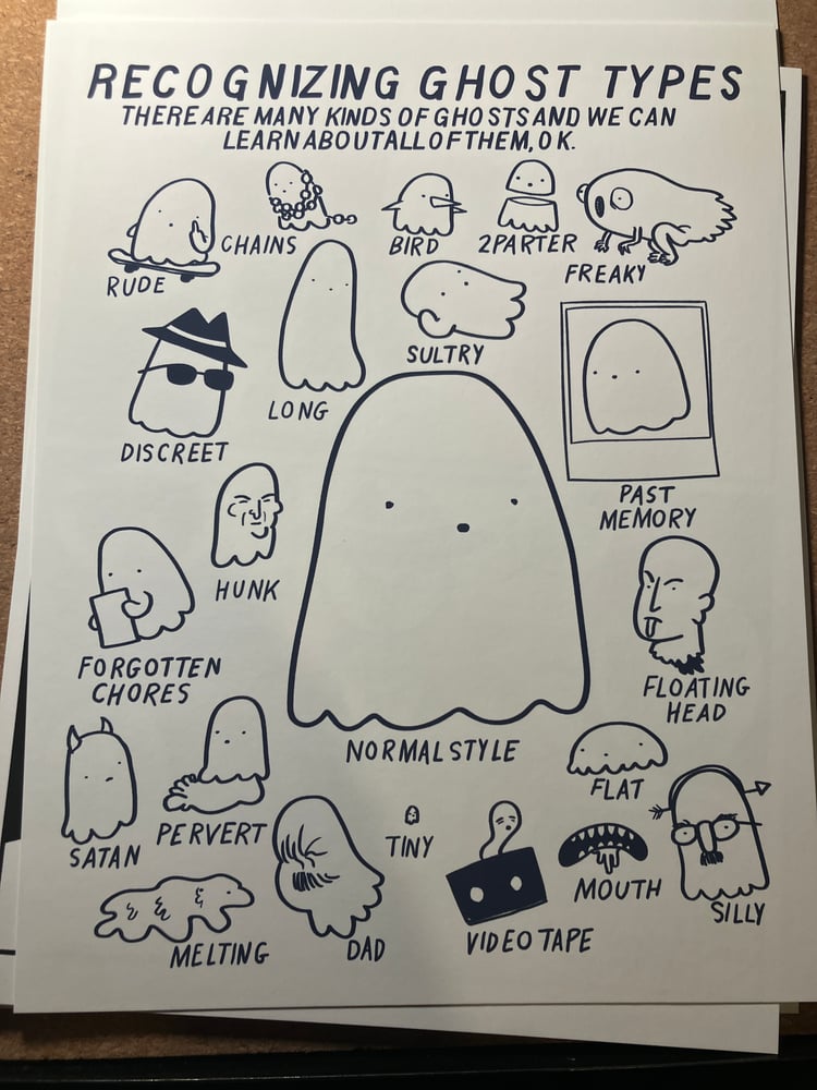 Image of types of ghosts print