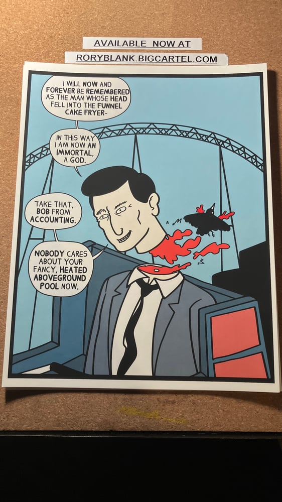 Image of decapitation 1 - roller coaster print