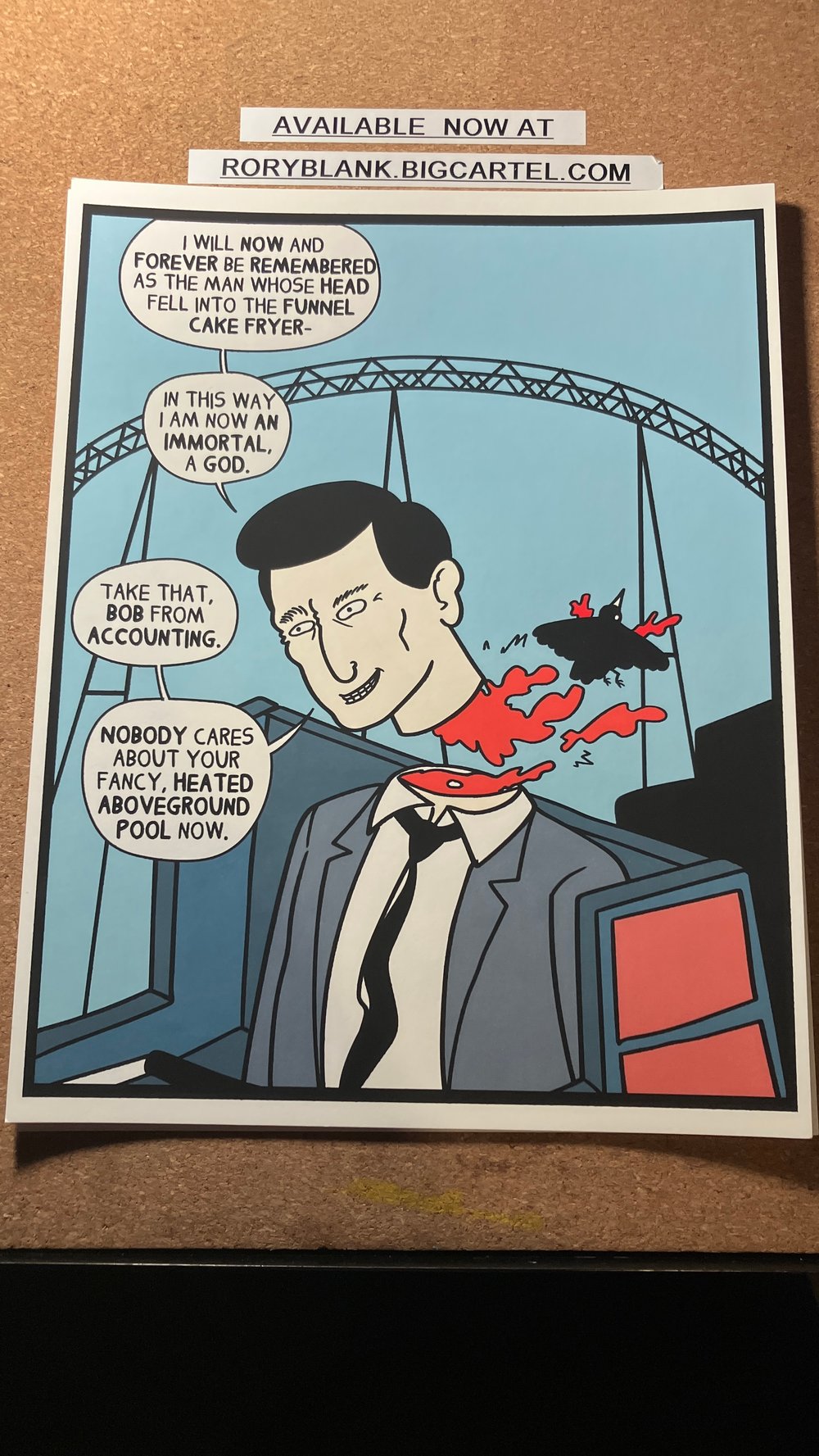 Image of decapitation 1 - roller coaster print