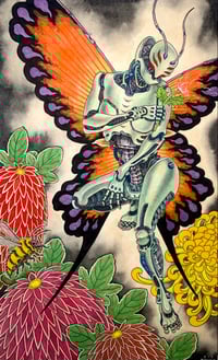 Image 1 of “Fleeting” rice paper painting