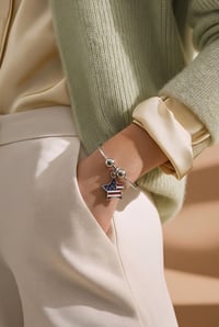 SILVER FOURTH OF JULY BRACELET