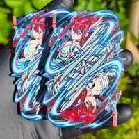 Image 1 of Ace of Diamonds Pin (Black Swirl Pearl Card)