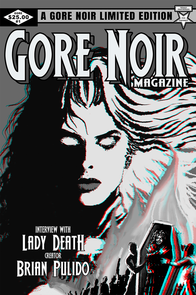 Image of 3D Horror Comic Lady Death Tribute Comic Sized Magazine