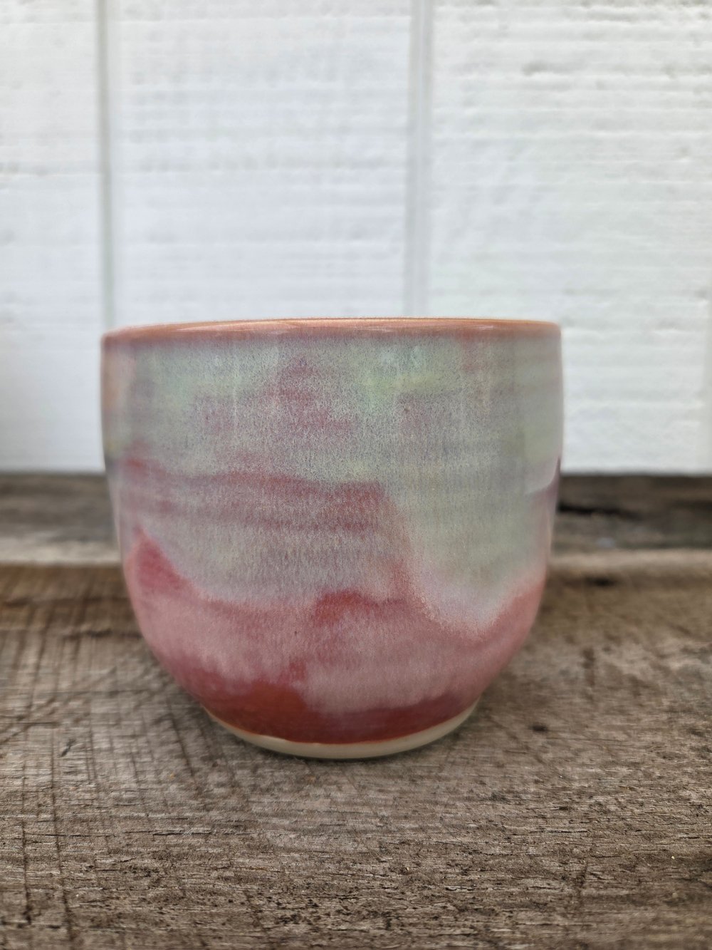 Image of Pink and green pot
