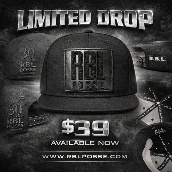 Image of RBL Posse Leather Logo Snapback