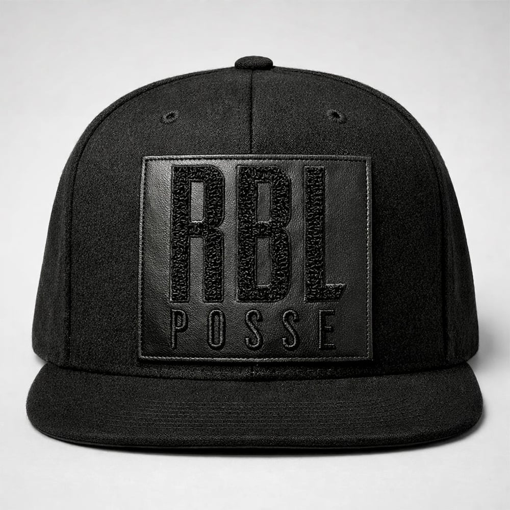 Image of RBL Posse Leather Logo Snapback