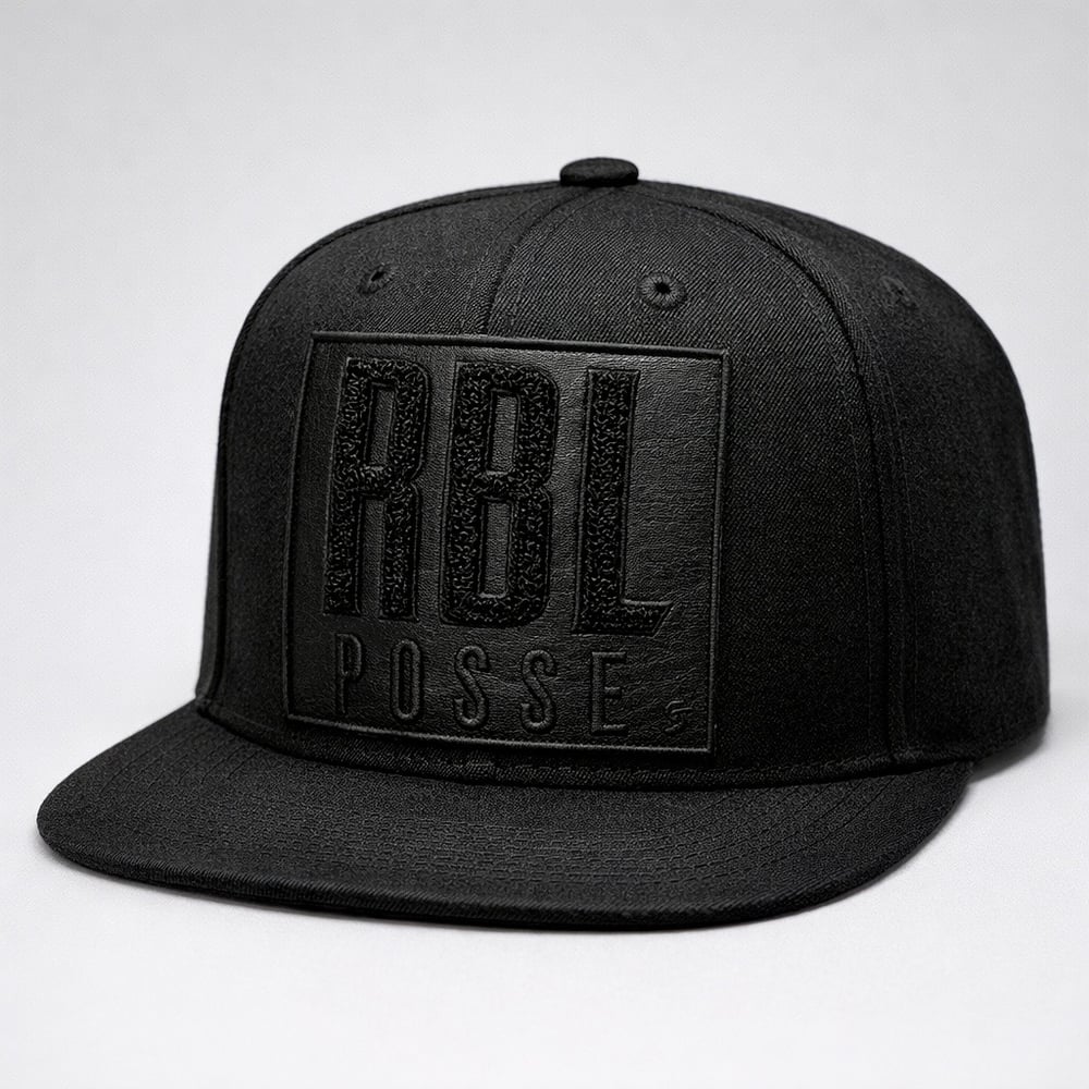 Image of RBL Posse Leather Logo Snapback