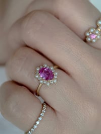 Image 6 of Rosette Pink Sapphire Ring