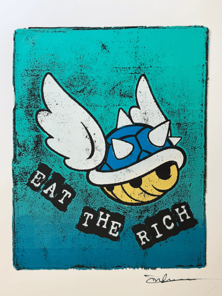 Image of Eat The Rich Original Monoprint