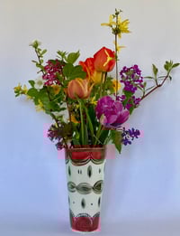 Image 1 of  Large vases yellow and pink