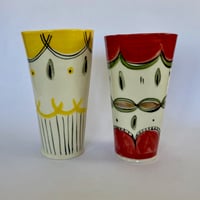 Image 3 of  Large vases yellow and pink