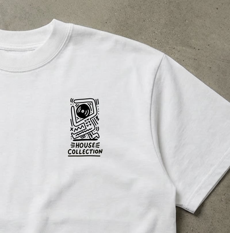 House Collection Vinyl Dancer White Tee