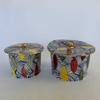 Image 1 of Pots with a lids x2 designs