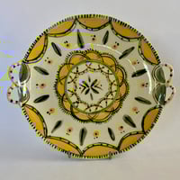 Yellow dish with handles