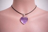 Purple Heart Pendant Necklace