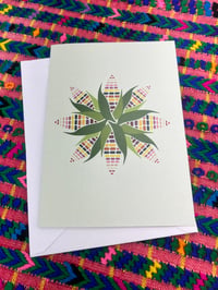 Image 1 of Printable greeting card, 5x7 Sacred Corn Mandala, Blank (Digital Download)