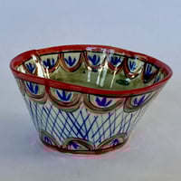 Image 1 of Small blue and gold bowl