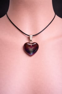 Iridescent Heart Pendant Necklace