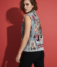 Image 6 of FESTIVAL GILET ¥ VINTAGE WESTE ¥ TIGER ¥ UNISEX ¥ UPCYCLED ¥ IBIZA