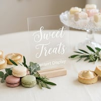 Luxury Acrylic "Sweet Treats" Dessert Display Sign