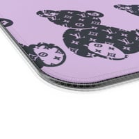 Image 6 of LED Wireless Charging Gaming Mouse Pad — 'Rest Here' Purple Teddy Bear Design