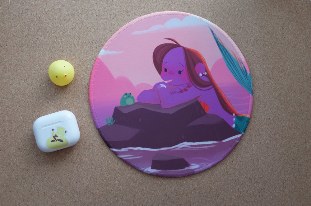 Image of Original illustrated Mouse pad (Round)