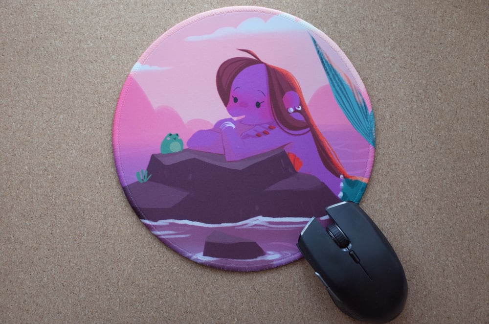 Image of Original illustrated Mouse pad (Round)