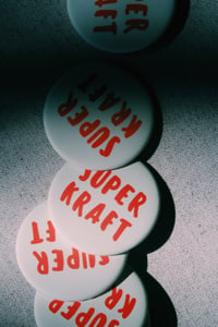 Image 8 of Button SUPERKRAFT - Textile 44 mm  / Weiss-Rot